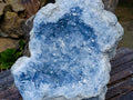 Natural Acicular Prismatic Blue Celestite XL Geode Specimen x 1 From Sakoany, Madagascar