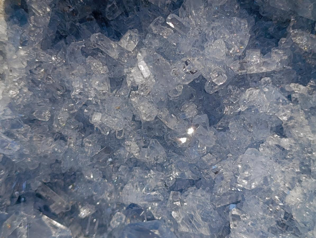 Natural Acicular Prismatic Blue Celestite XL Geode Specimen x 1 From Sakoany, Madagascar