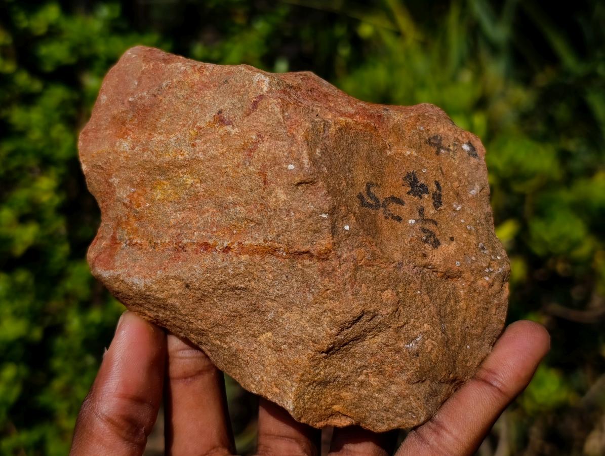 Hand Made Large Middle Stone Age Core Chopper Stone Tool in Ironstone Quartzite x 1 From Keidebees, Northern Cape, South Africa
