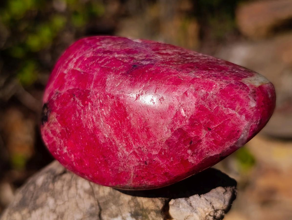 Polished Pair of Rare Red Rhodesian Rhodonite Display Free Forms x 1 From Rhusinga, Zimbabwe