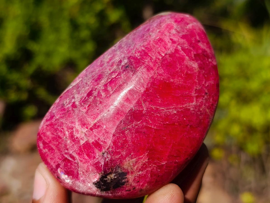 Polished Pair of Rare Red Rhodesian Rhodonite Display Free Forms x 1 From Rhusinga, Zimbabwe