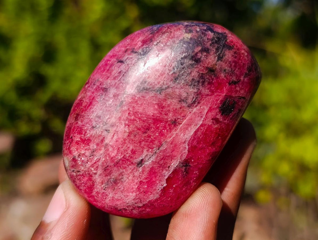 Polished Pair of Rare Red Rhodesian Rhodonite Display Free Forms x 1 From Rhusinga, Zimbabwe