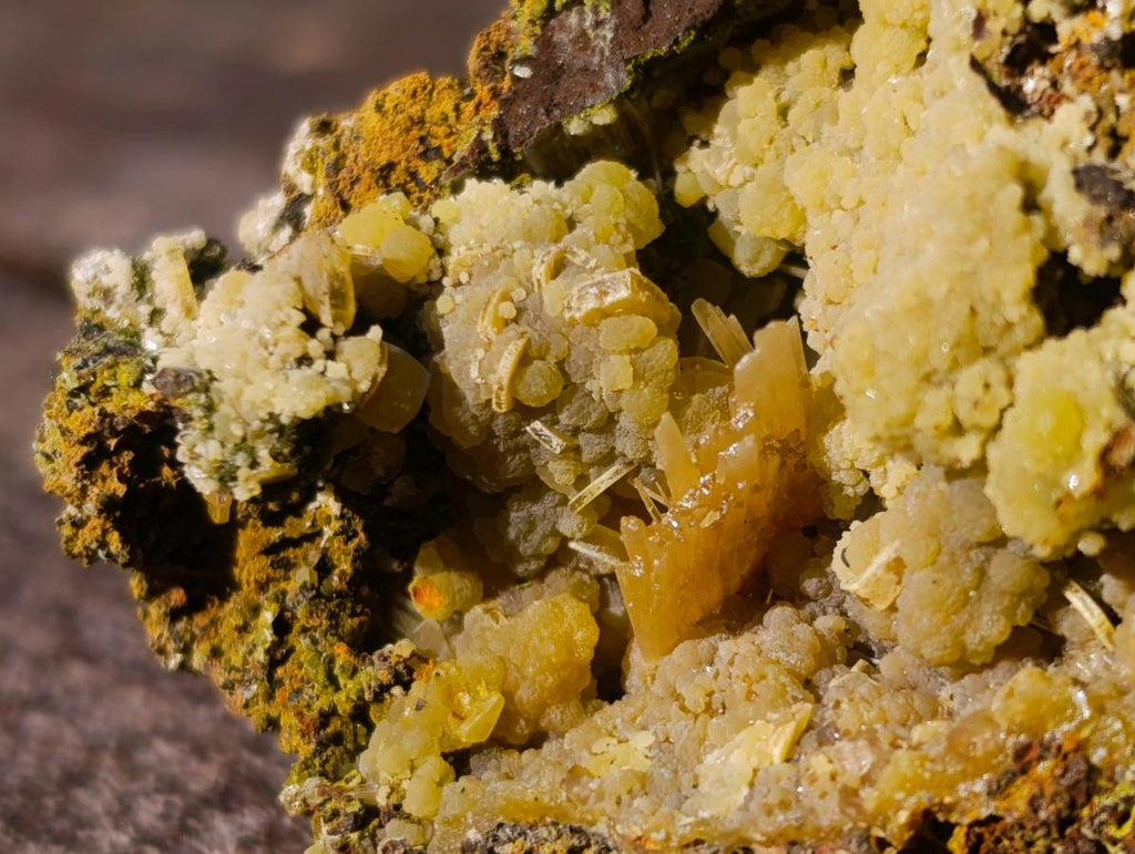 Natural Rare Mimetite and Barite Specimen x 1 From Mapimí, Mexico