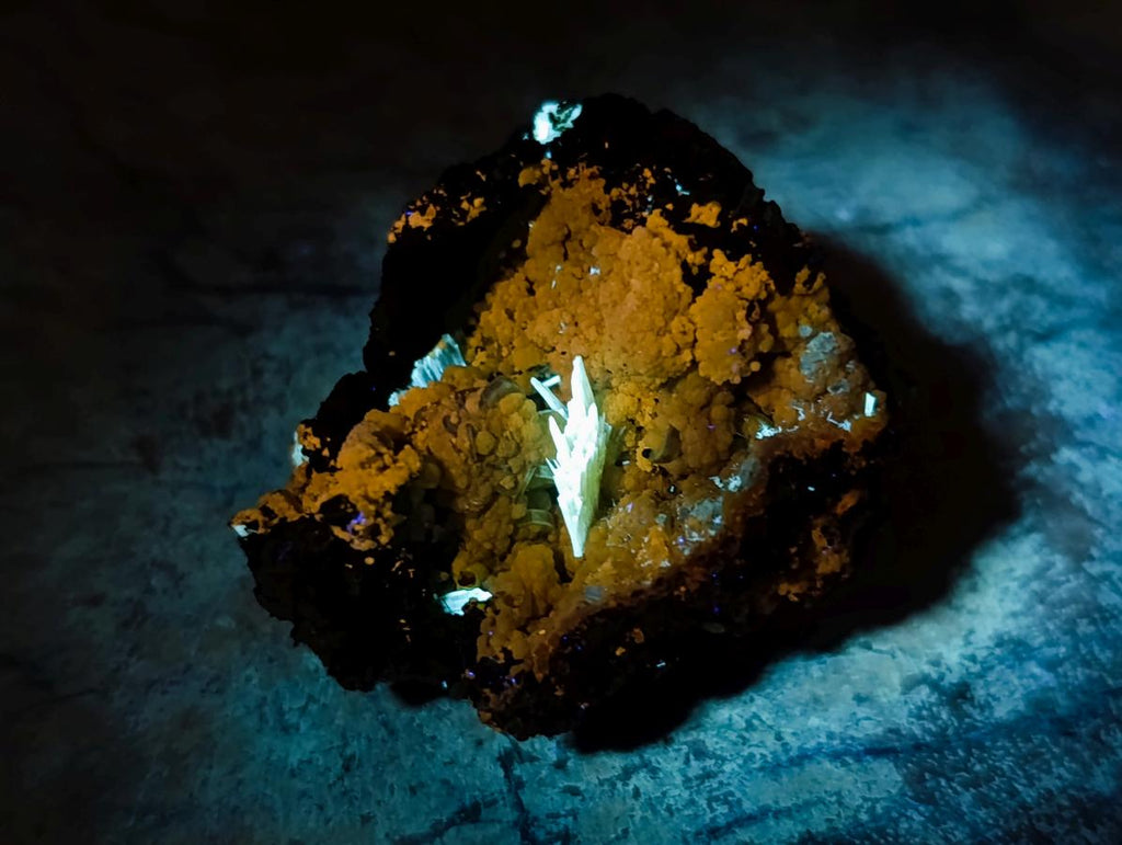 Natural Rare Mimetite and Barite Specimen x 1 From Mapimí, Mexico