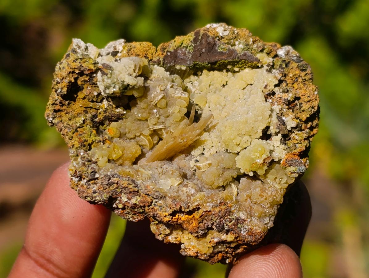 Natural Rare Mimetite and Barite Specimen x 1 From Mapimí, Mexico