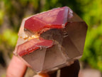 Natural Twin Red and White Phantom Centred Hematoid Quartz x 1 From Karoi, Zimbabwe