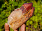 Natural Twin Red and White Phantom Centred Hematoid Quartz x 1 From Karoi, Zimbabwe