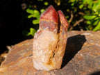 Natural Twin Red and White Phantom Centred Hematoid Quartz x 1 From Karoi, Zimbabwe