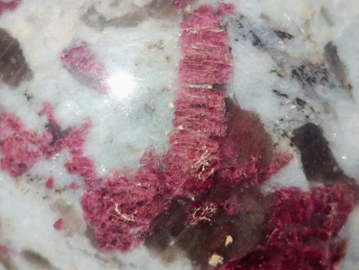 Polished Rubellite Pink Tourmaline Sphere with Wooden Stand x 1 From Madagascar