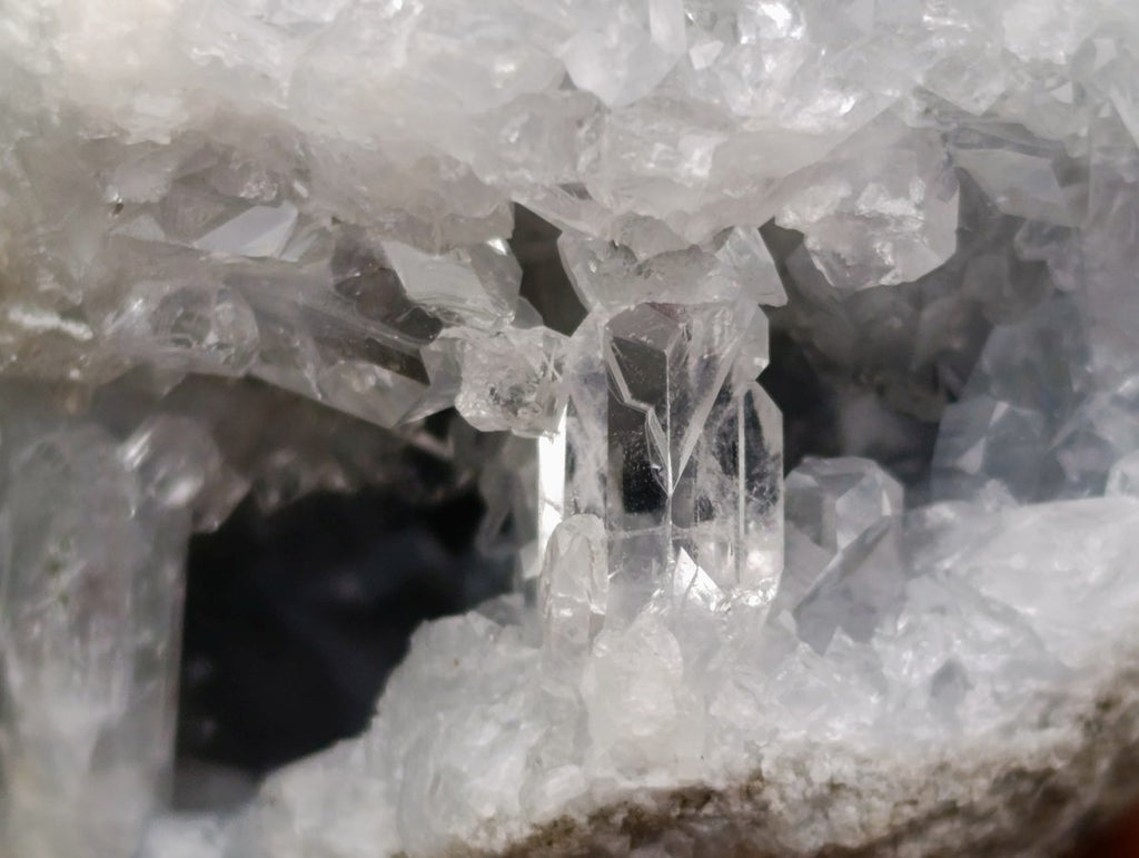 Natural Acicular Prismatic Ice Blue Celestite Crystal Specimen x 1 From Sakoany, Madagascar