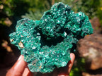 Natural Silky Malachite Vug Cabinet Specimen x 1 From Kasompe, Congo