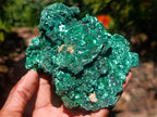 Natural Silky Malachite Vug Cabinet Specimen x 1 From Kasompe, Congo