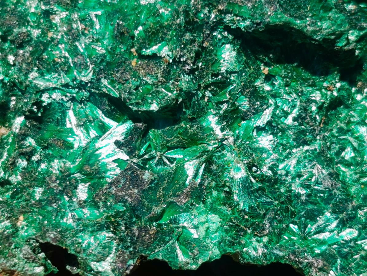 Natural Silky Malachite Vug Cabinet Specimen x 1 From Kasompe, Congo
