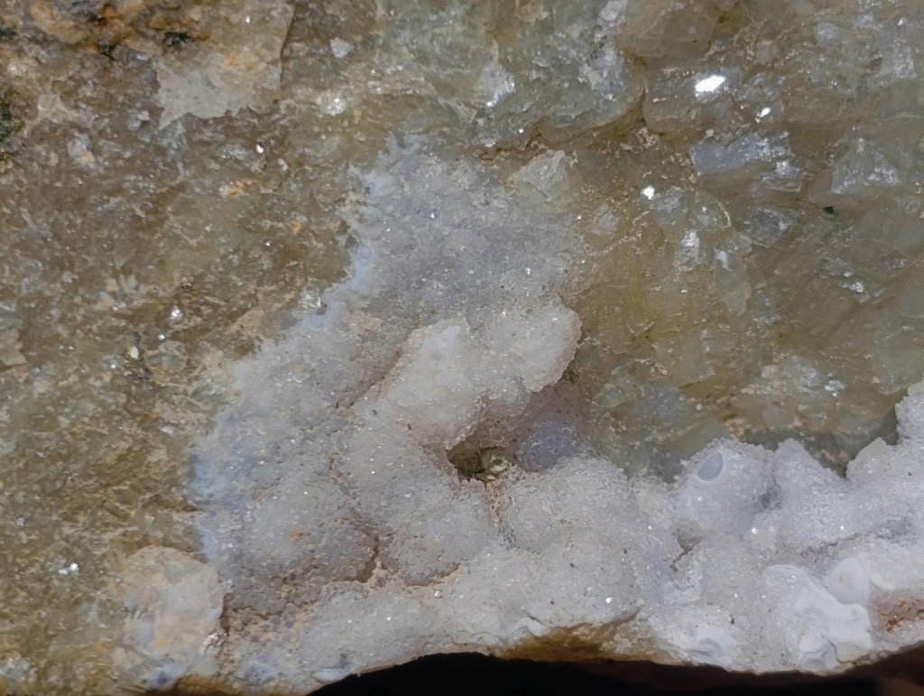 Natural Double Barreled Crystalline Centred Blue Lace Agate Geode Specimen x 1 From Nsanje, Malawi