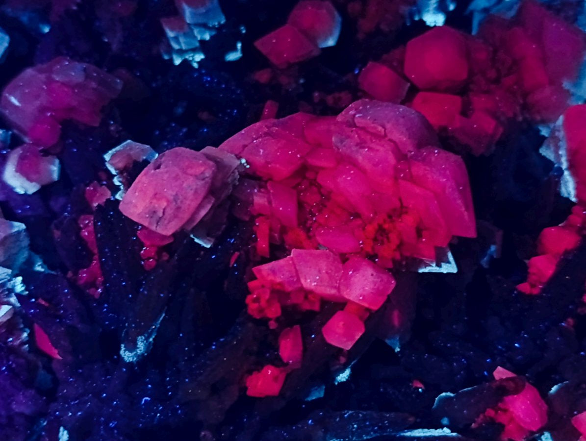 Natural Biggest and Best Albert Mountain Fluorescent Calcite Specimen in Existence x 1 From Albert's Mountain, Lesotho