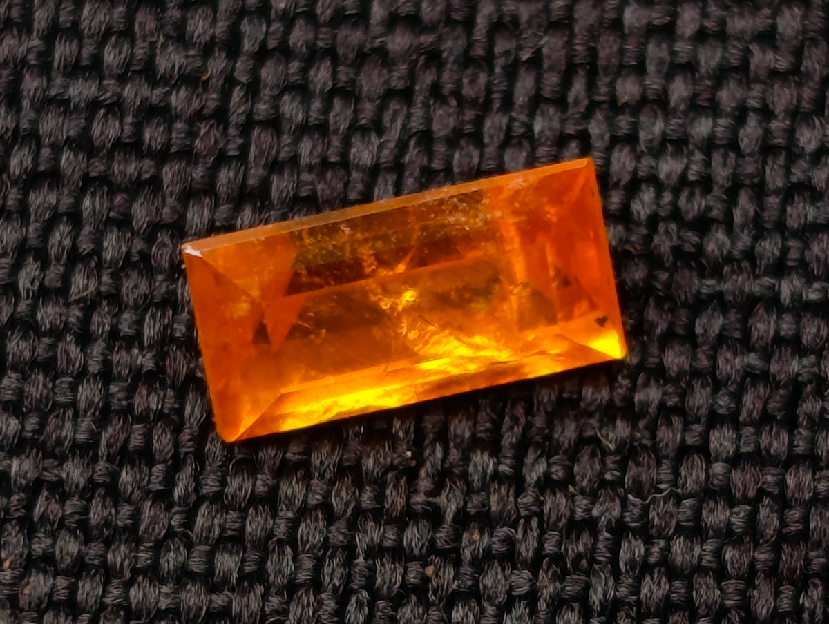 Polished Set of 3 Bright Spessartite Garnet Faceted Stones x 1 From Sperrgebiet, Namibia