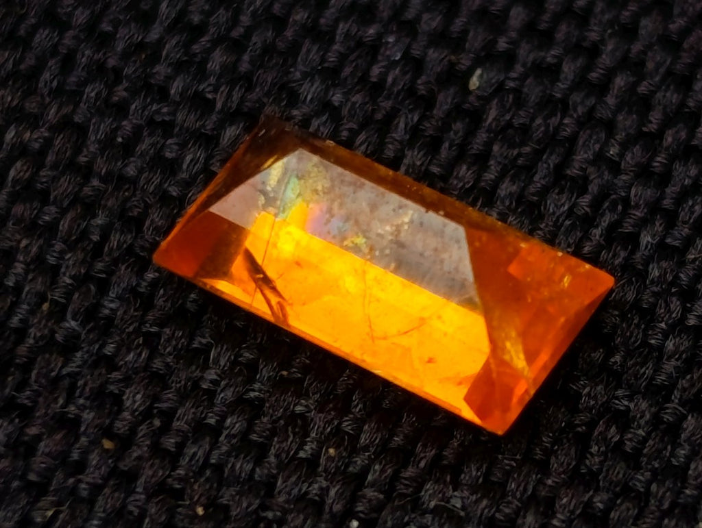 Polished Set of 3 Bright Spessartite Garnet Faceted Stones x 1 From Sperrgebiet, Namibia
