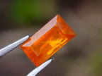 Polished Set of 3 Bright Spessartite Garnet Faceted Stones x 1 From Sperrgebiet, Namibia