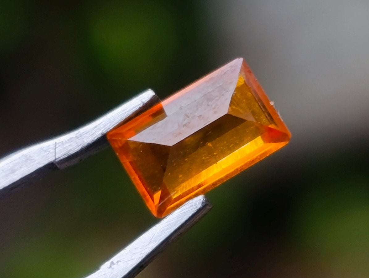 Polished Set of 3 Bright Spessartite Garnet Faceted Stones x 1 From Sperrgebiet, Namibia