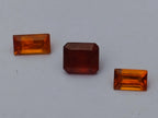 Polished Set of 3 Bright Spessartite Garnet Faceted Stones x 1 From Sperrgebiet, Namibia