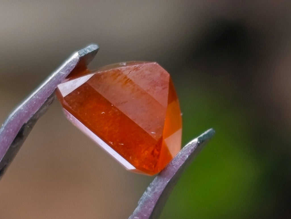 Polished Set of 3 Bright Spessartite Garnet Faceted Stones x 1 From Sperrgebiet, Namibia