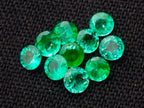 Polished Parcel of 10 Calibrated 3 mm Gem Emerald Faceted Stones x 1 From Sandawana, Zimbabwe