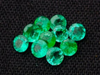 Polished Parcel of 10 Calibrated 3 mm Gem Emerald Faceted Stones x 1 From Sandawana, Zimbabwe