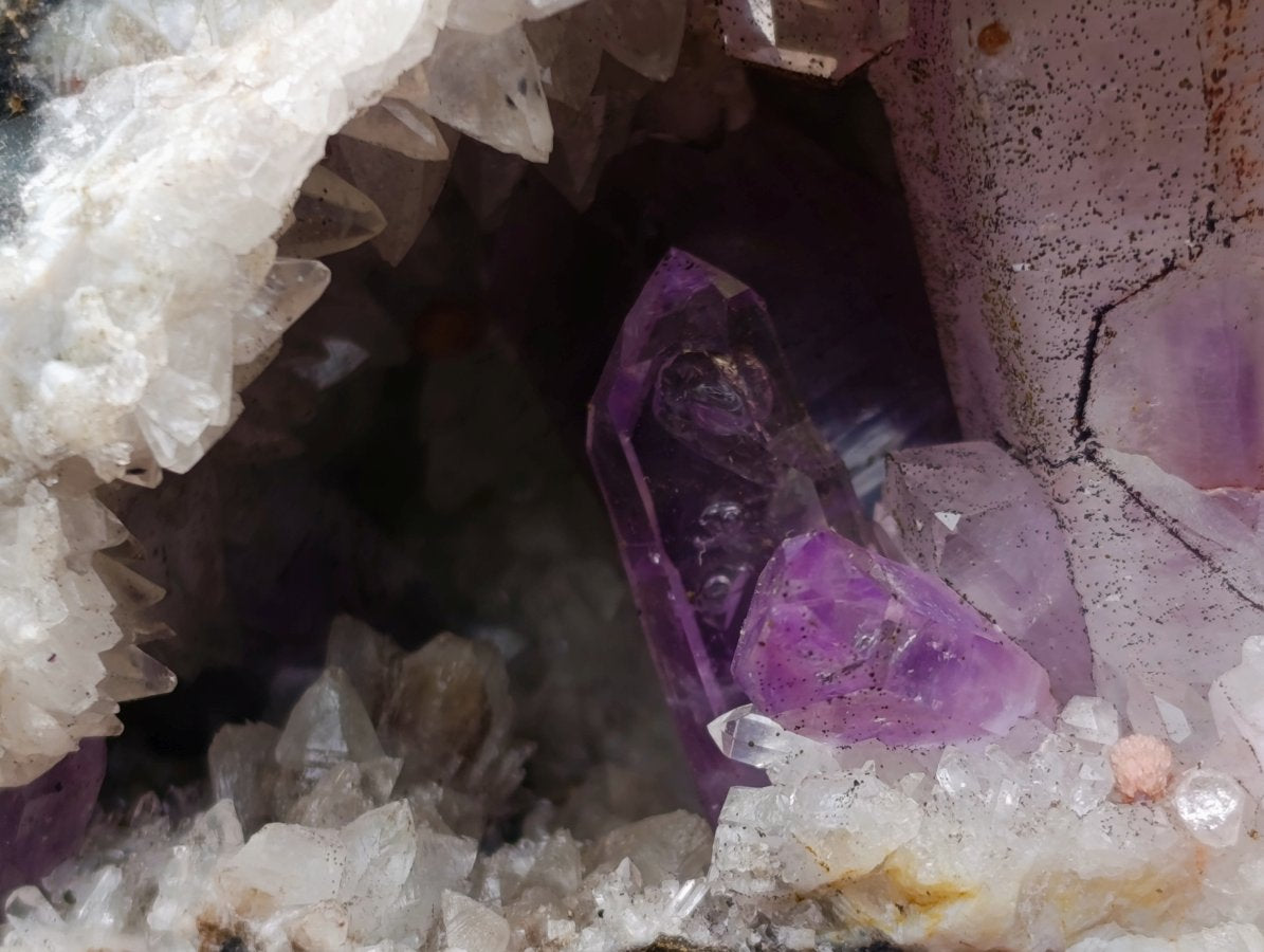 Natural Kinky Goboboseb Brandberg Amethyst Crystal Cave Vug Specimen x 1 From Brandberg, Namibia