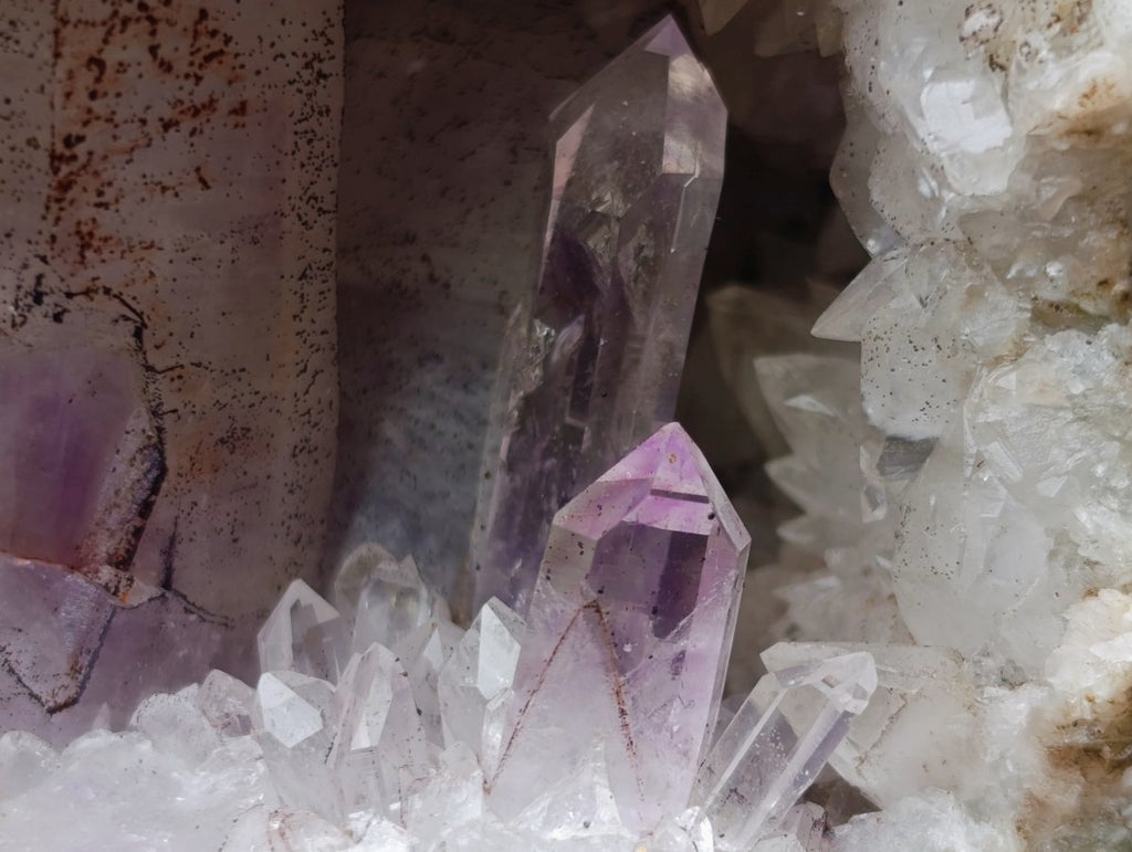 Natural Kinky Goboboseb Brandberg Amethyst Crystal Cave Vug Specimen x 1 From Brandberg, Namibia