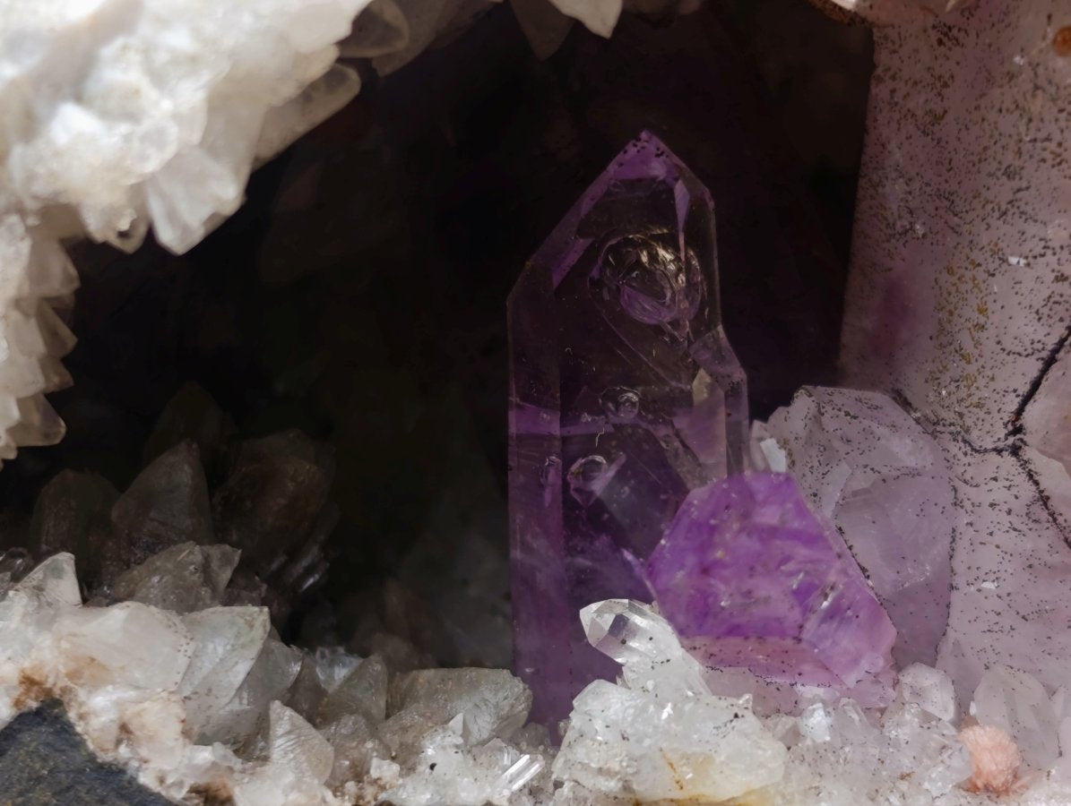 Natural Kinky Goboboseb Brandberg Amethyst Crystal Cave Vug Specimen x 1 From Brandberg, Namibia