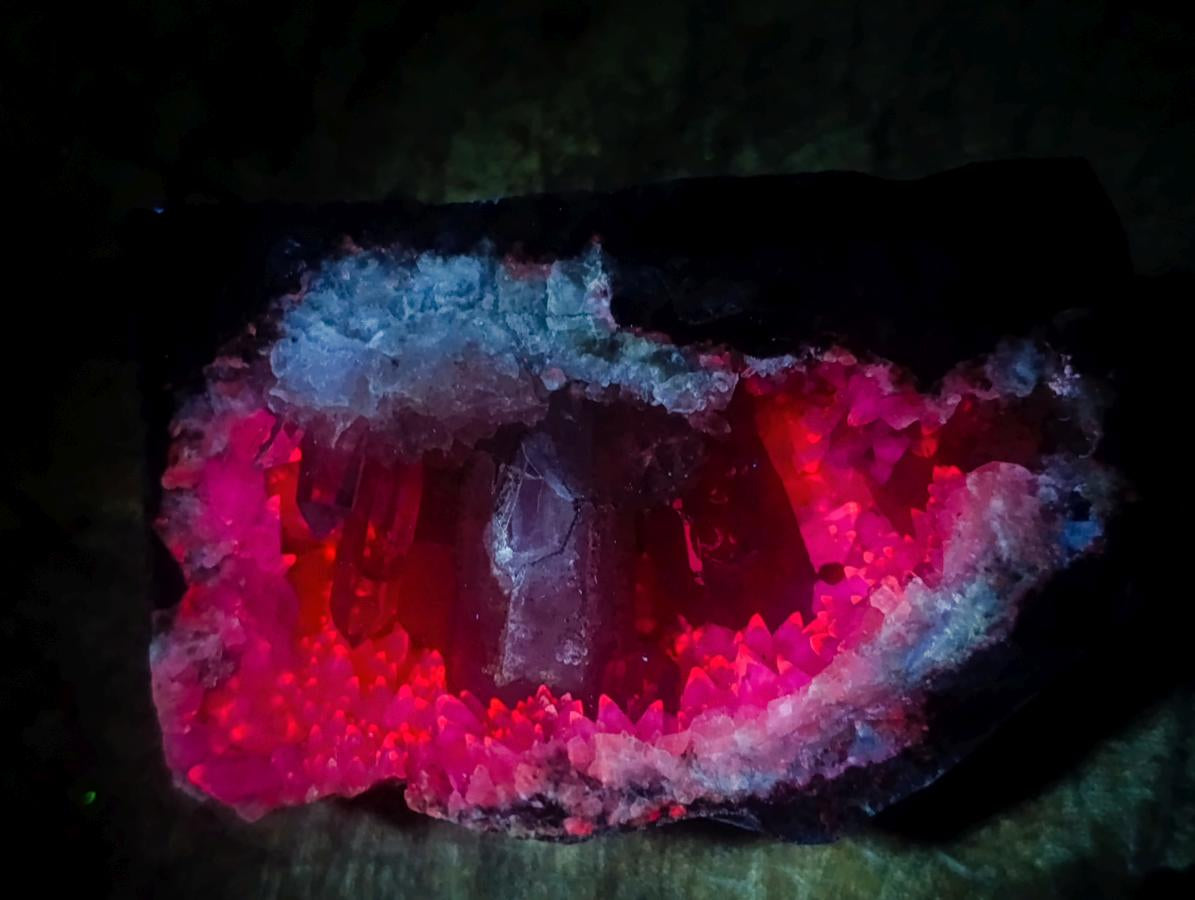 Natural Kinky Goboboseb Brandberg Amethyst Crystal Cave Vug Specimen x 1 From Brandberg, Namibia