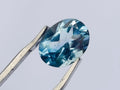 Polished Set of 10 Blue Topaz Faceted Brilliant Oval Cut Stones x 1 From Switzerland