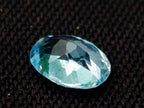 Polished Set of 10 Blue Topaz Faceted Brilliant Oval Cut Stones x 1 From Switzerland