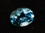 Polished Set of 10 Blue Topaz Faceted Brilliant Oval Cut Stones x 1 From Switzerland