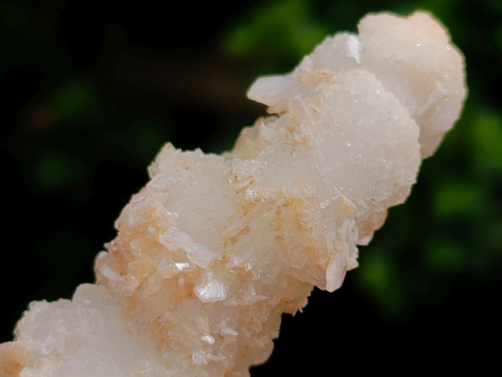 Natural Triple Chalcedony Stalactite Formation with Stilbite Crystals and Apophyllite x 1 From Maharashtra, India