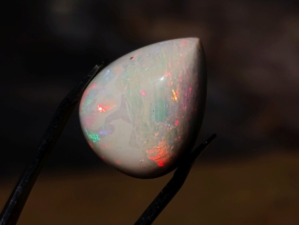 Polished Precious Welo Hydrophane Natural Opal Cabochon x 1 From Welo, Ethiopia