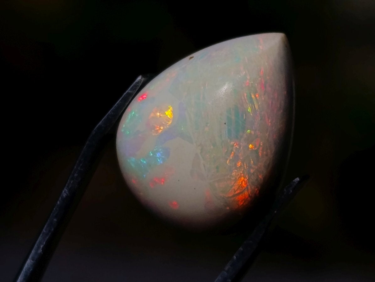 Polished Precious Welo Hydrophane Natural Opal Cabochon x 1 From Welo, Ethiopia