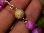 Hand Made Faceted Ruby Bead Necklace x 1 From Karnataka, India