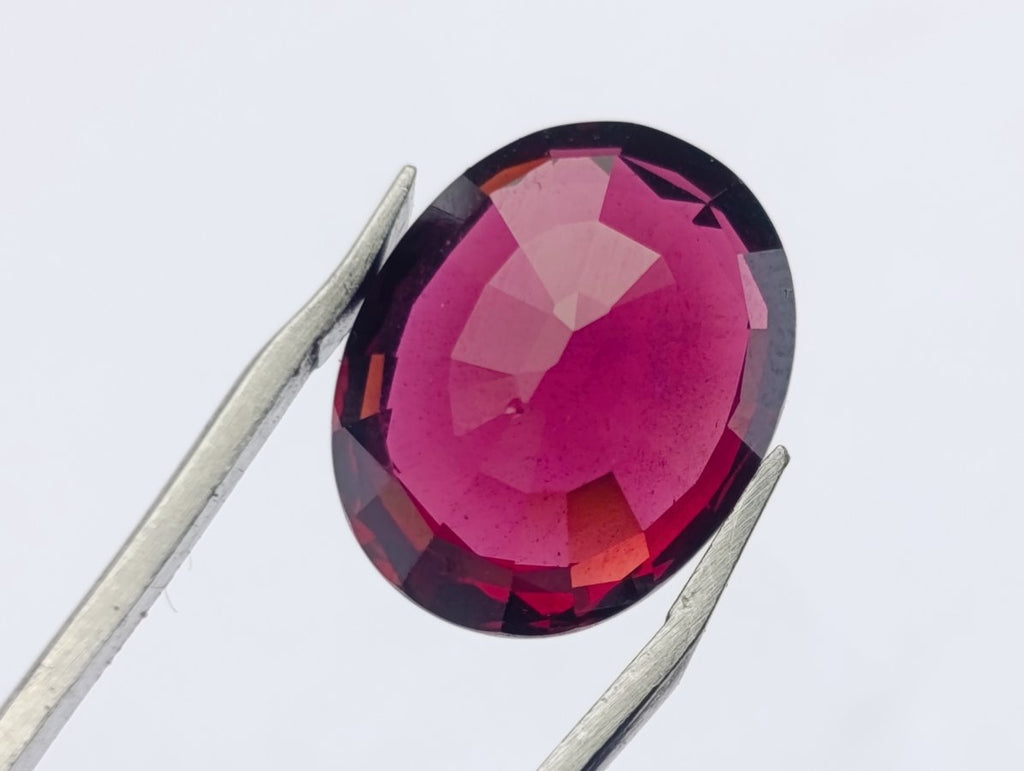 Polished Superb Bright Raspberry Gem Red Rhodolite Garnet Faceted Stone x 1 From Tanga, Tanzania