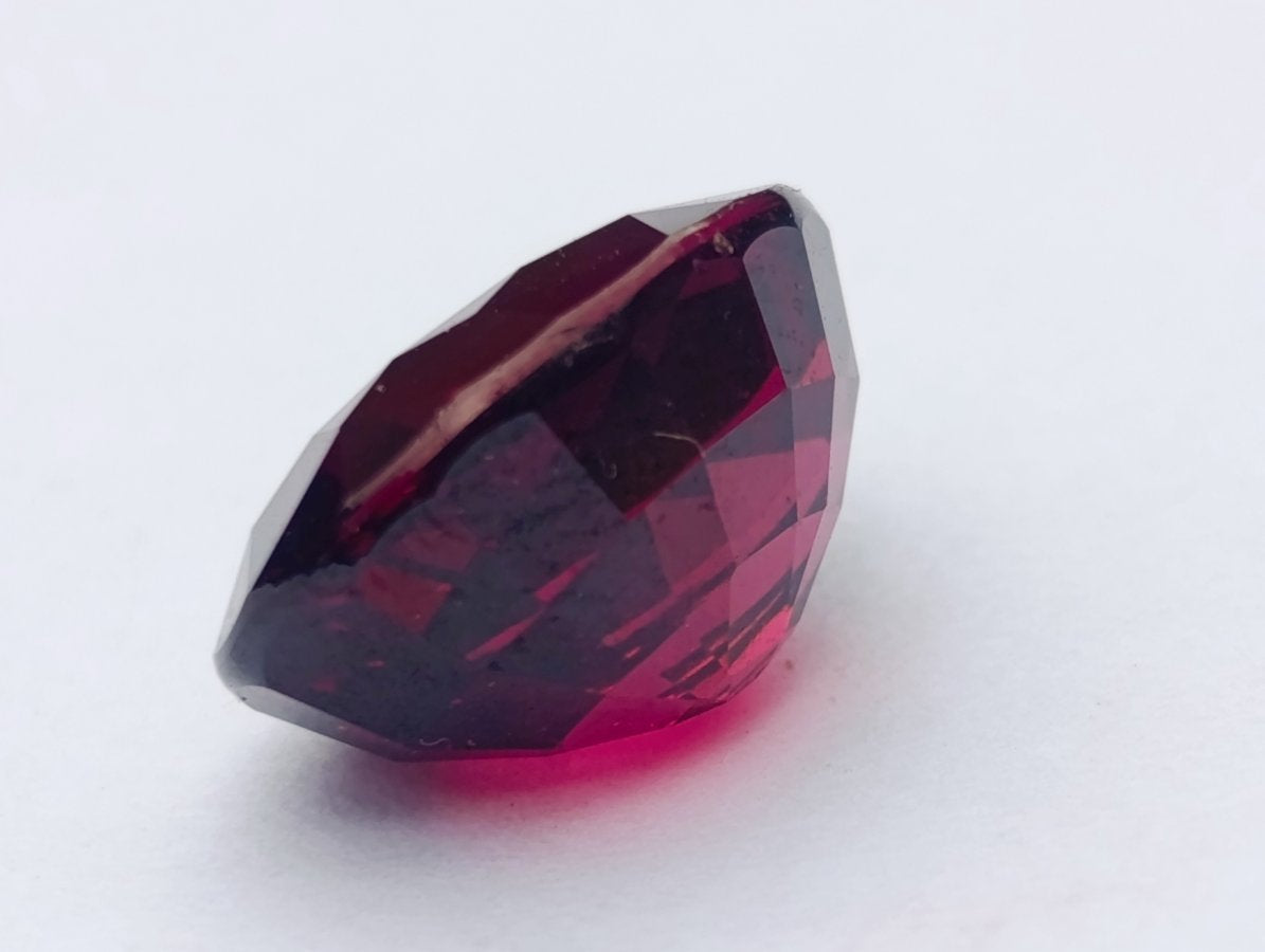 Polished Superb Bright Raspberry Gem Red Rhodolite Garnet Faceted Stone x 1 From Tanga, Tanzania