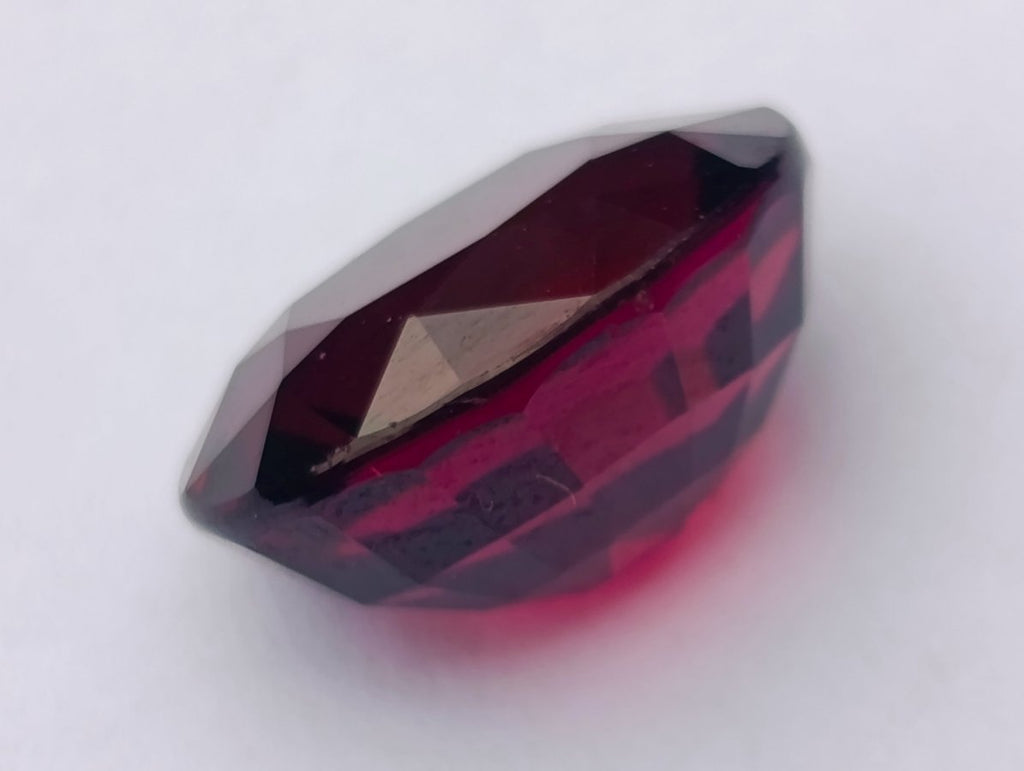 Polished Superb Bright Raspberry Gem Red Rhodolite Garnet Faceted Stone x 1 From Tanga, Tanzania