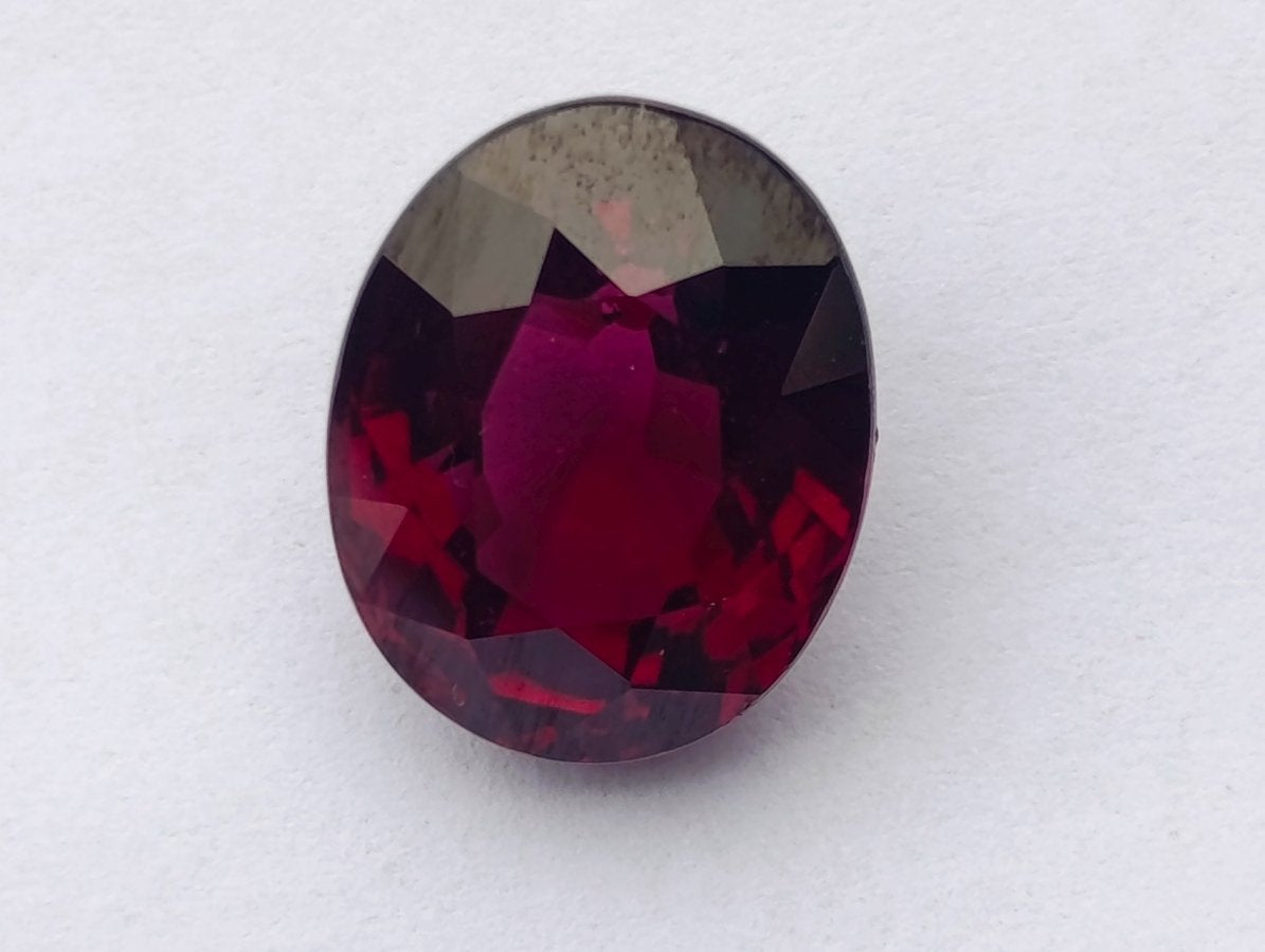 Polished Superb Bright Raspberry Gem Red Rhodolite Garnet Faceted Stone x 1 From Tanga, Tanzania