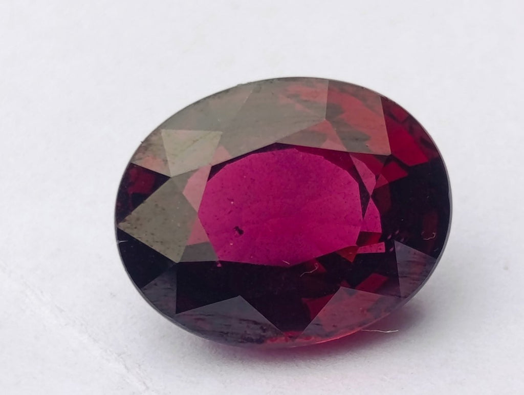 Polished Superb Bright Raspberry Gem Red Rhodolite Garnet Faceted Stone x 1 From Tanga, Tanzania