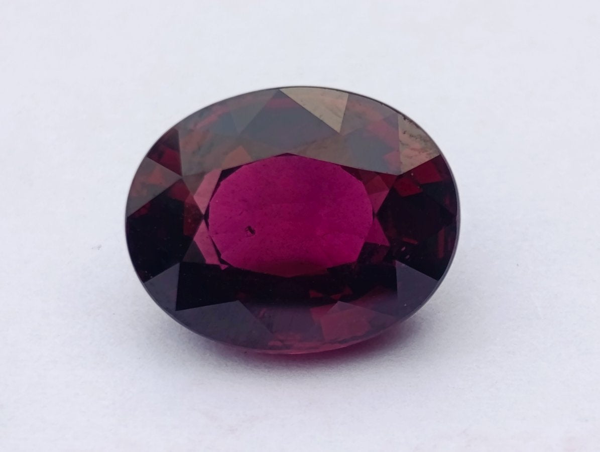 Polished Superb Bright Raspberry Gem Red Rhodolite Garnet Faceted Stone x 1 From Tanga, Tanzania