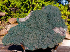 Natural Superb XL Crystalline Botryoidal Malachite Double Sided Floater Specimen with a Metal Display Stand x 1 From Kolwezi, Congo