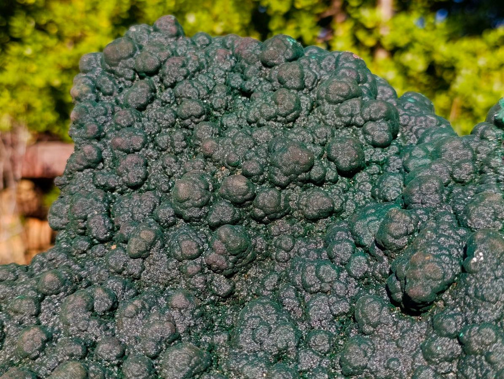 Natural Superb XL Crystalline Botryoidal Malachite Double Sided Floater Specimen with a Metal Display Stand x 1 From Kolwezi, Congo
