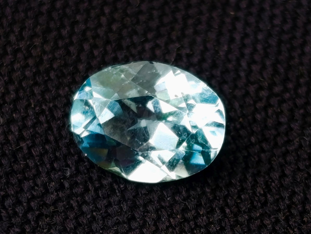 Polished Set of 4 Sky Blue Topaz Faceted Stones x 1 From Switzerland