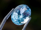 Polished Set of 4 Sky Blue Topaz Faceted Stones x 1 From Switzerland
