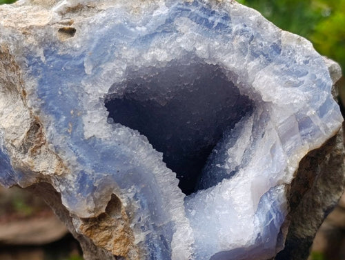 Natural XL Blue Lace Agate Geode Specimen x 1 From Nsanje, Malawi
