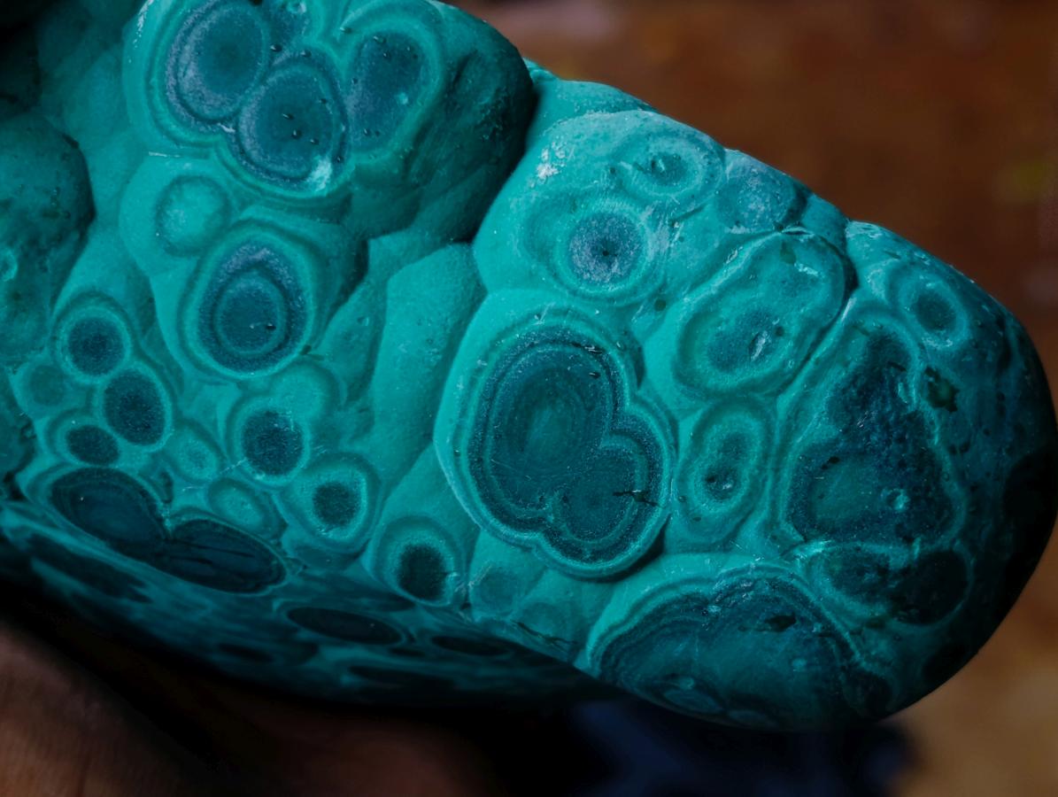 Polished and Natural Unique Matte Polished Botryoidal Malachite Standing Display Specimen x 1 From Kolwezi, Congo